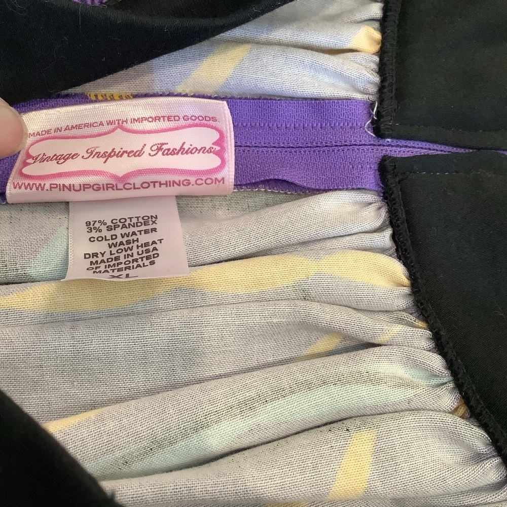 Pinup Couture Halloween Pumpkin Skirt Size XL Purple Black - Picture 9 of 11